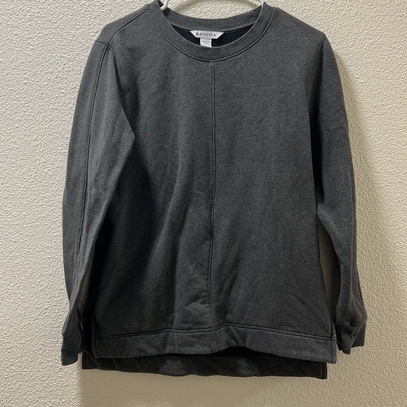 Athleta RETROPLUSH CREWNECK SWEATSHIRT Sz Small in grey - Picture 1 of 7